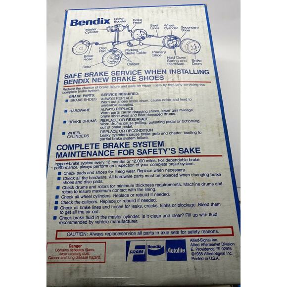 Bendix 151 Brake Shoes - Drum Brake Shoe-New Rear - Picture 6 of 6